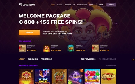 Duxcasino casino bonus